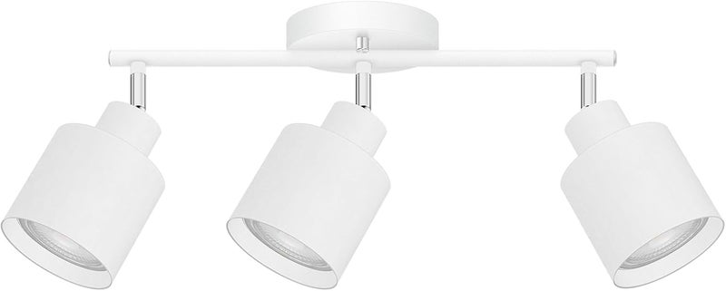 BoostArea Store 3-Light Led Track Lighting,White Ceiling Lighting Fixtures,Wall Sconces Ceiling Spotlight with Foldable Light Arms for Kitchen, Closet, Bedroom,GU10 Socket, Bulbs Not Included - Image 1